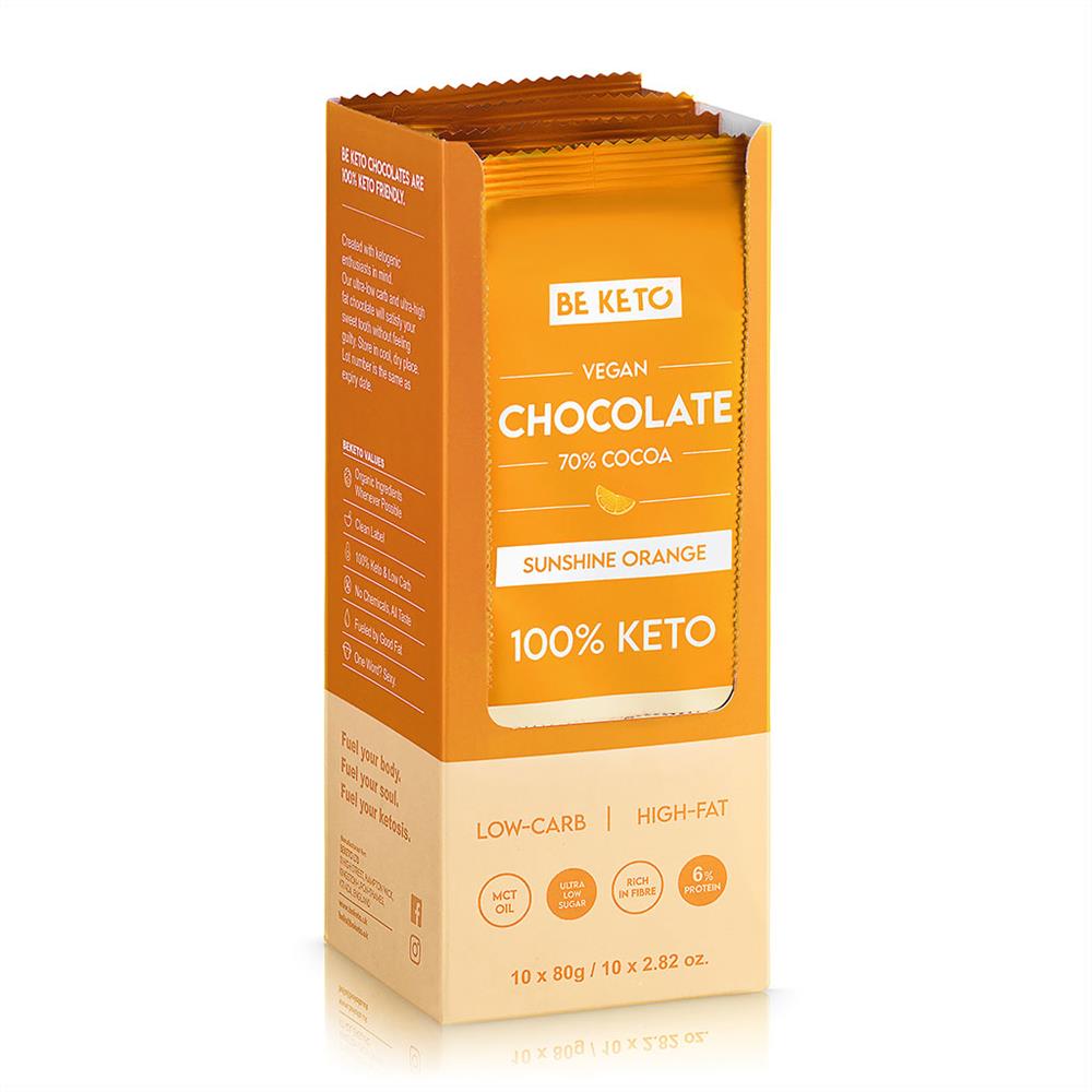 Vegan Keto Chocolate + MCT Sunshine Orange 80g