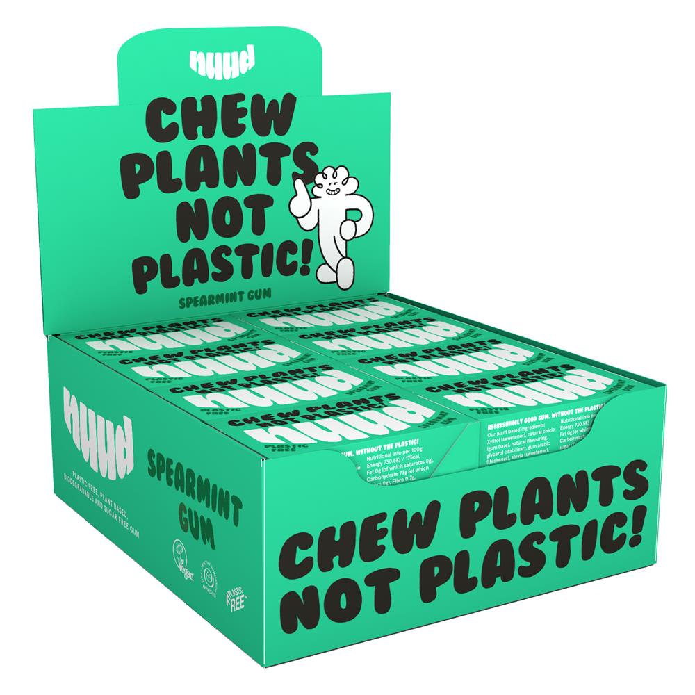 Spearmint Plastic Free Sugar Free Chewing Gum 18g