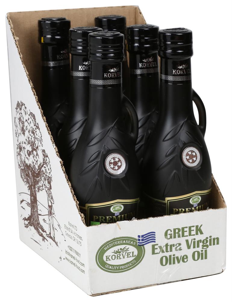 Greek Organic Extra Virgin Olive Oil PDO Kalamata Amphora 250ml