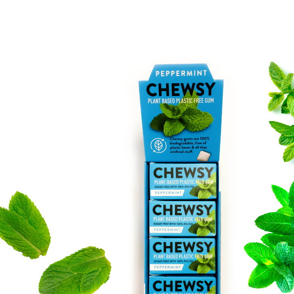 Chewsy Peppermint Gum (Pack of 12)