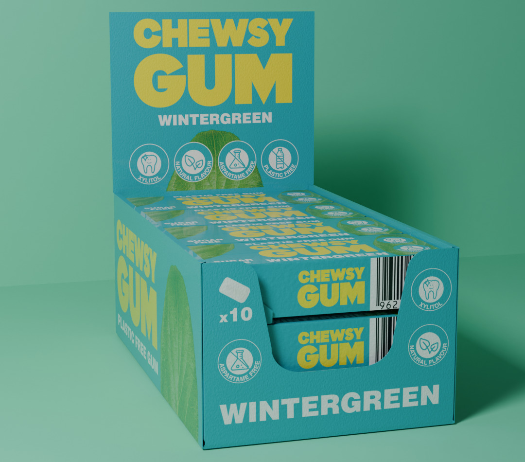 Chewsy Wintergreen Gum (Pack of 2)