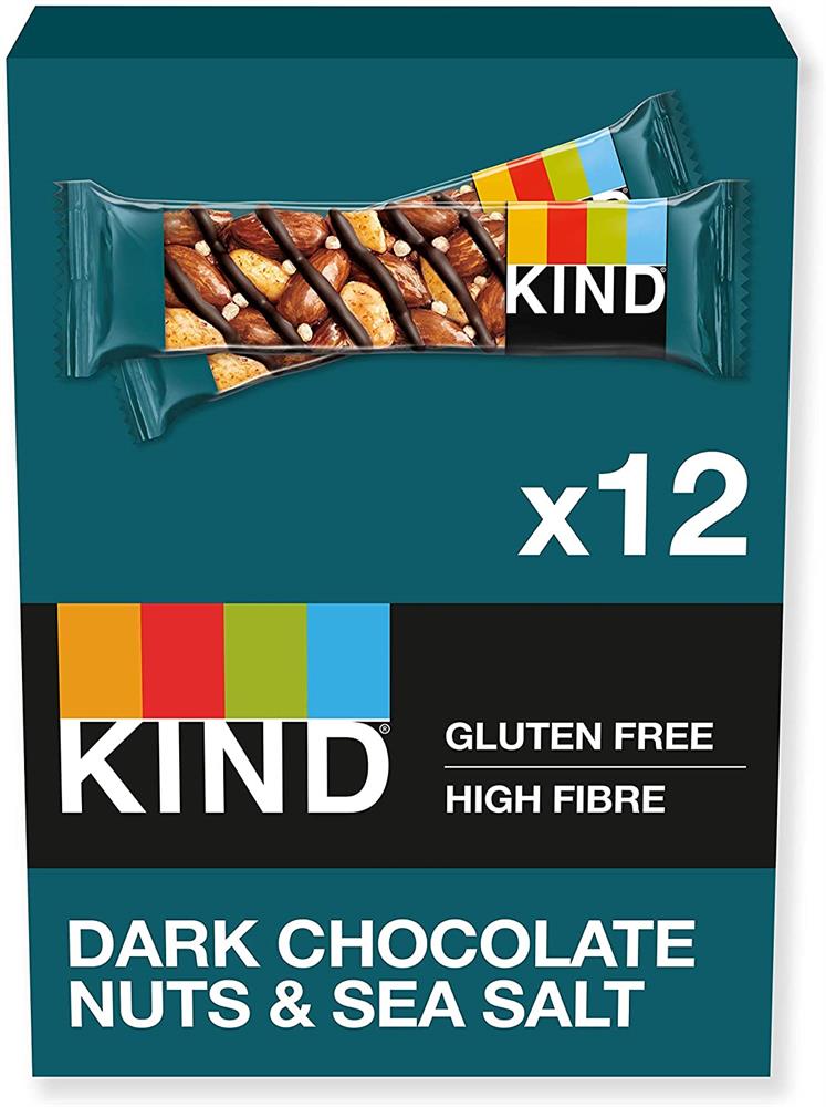 Dark Choc Nuts & Sea Salt Bar (Pack of 12)