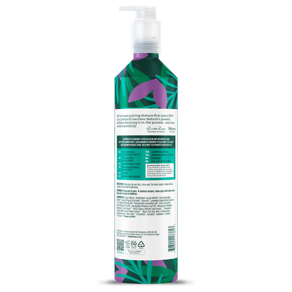 Lavender & Geranium Shampoo - 500ml Metal