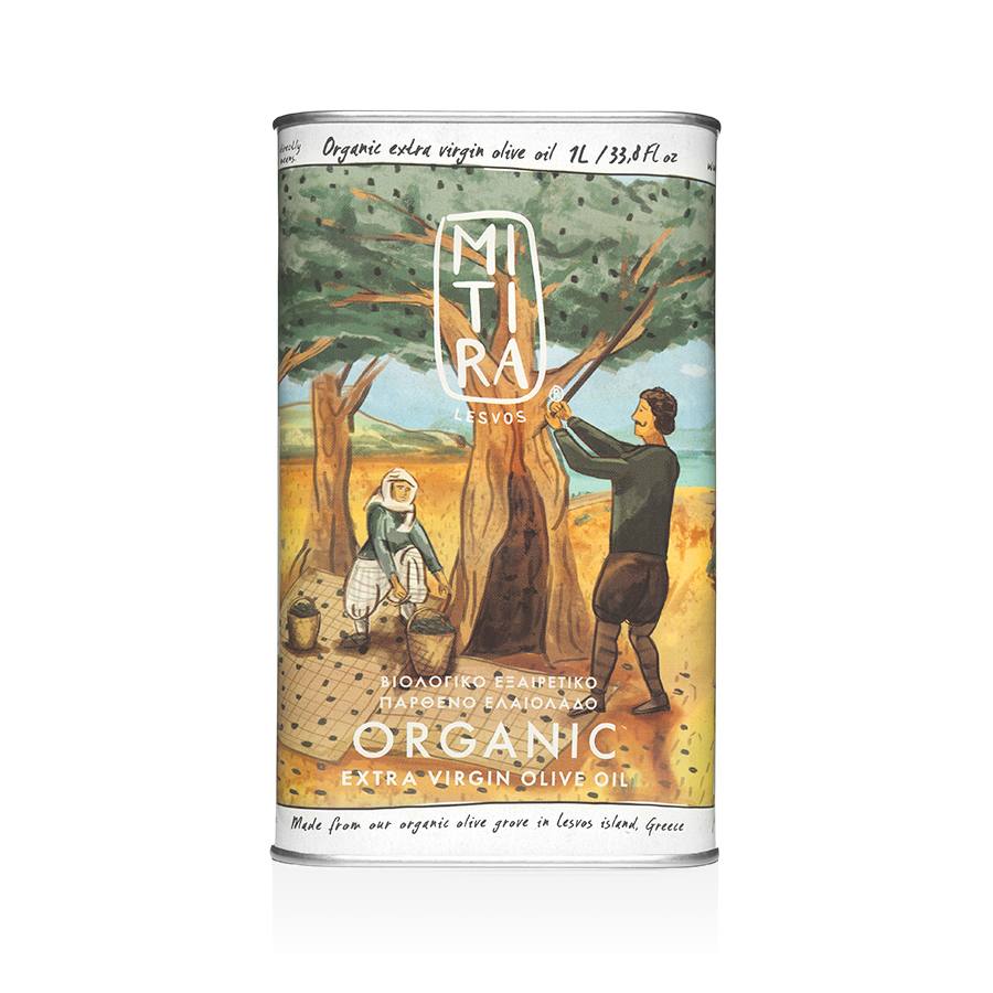 Lesvos Organic Extra Virgin Olive Oil 1L Tin
