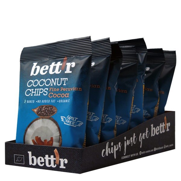 Coconut Chips with Cacao Organic Vegan Gluten Free 40g