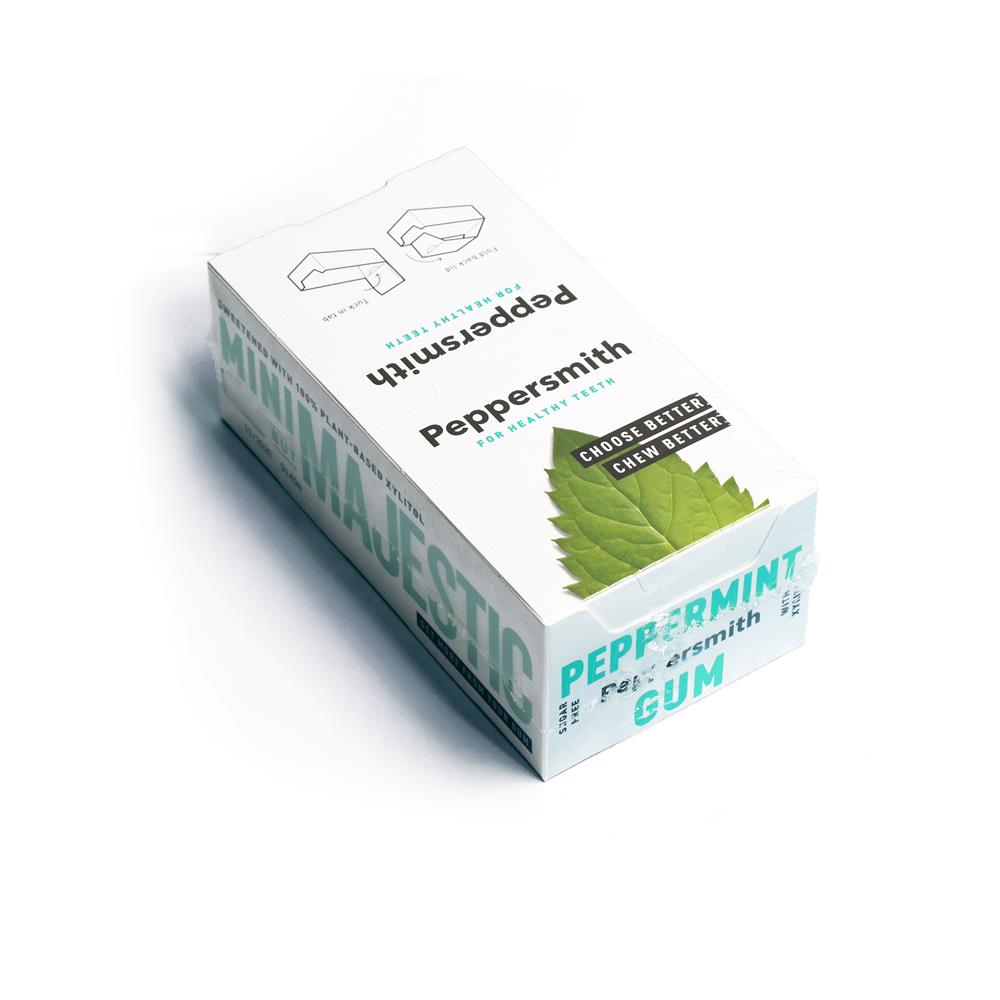 Peppermint 100% xylitol gum (Pack of 12)