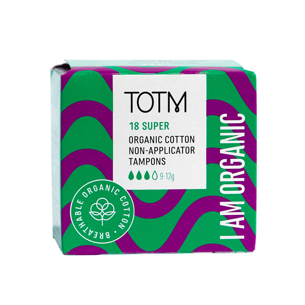 Organic Tampons - Non-App Super 18 Per Box Case of 24
