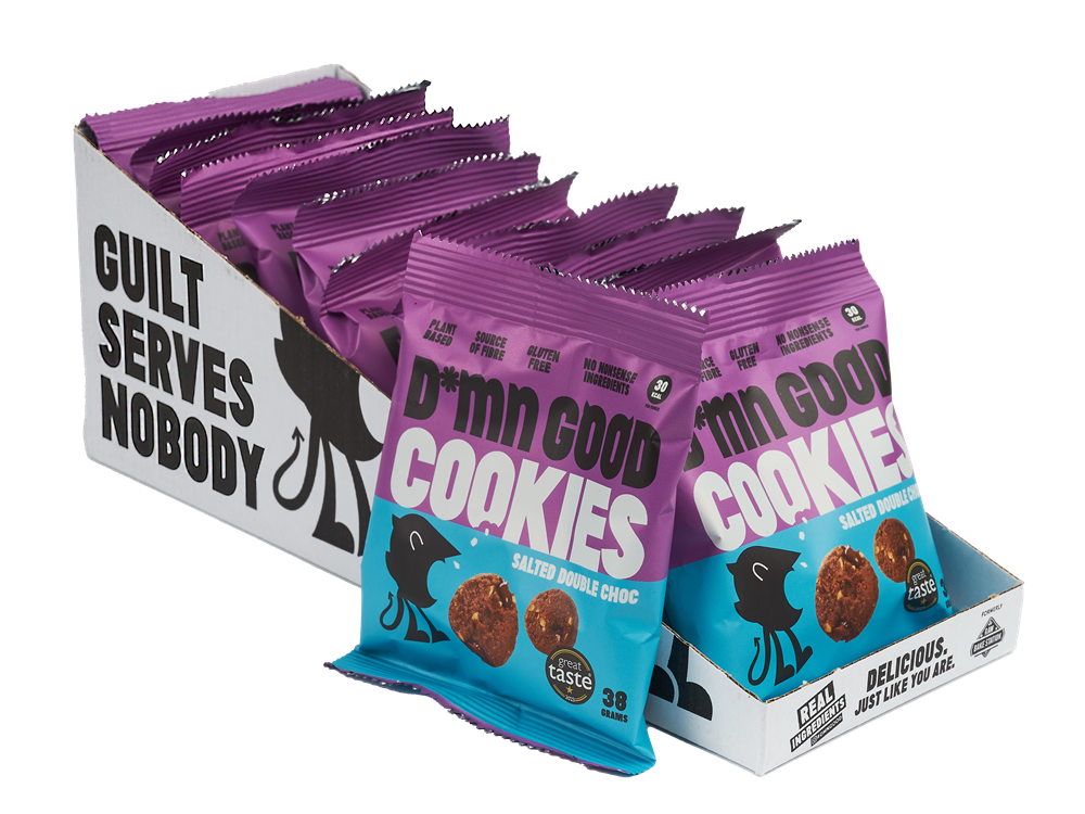 Vegan Salted Double Choc Cookies 38g