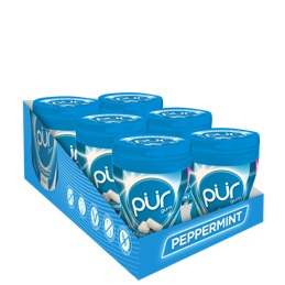 Pur Gum Peppermint 70g Shaker (Pack of 6)
