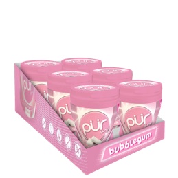 Pur Gum Bubblegum 70g Shaker (Pack of 6)