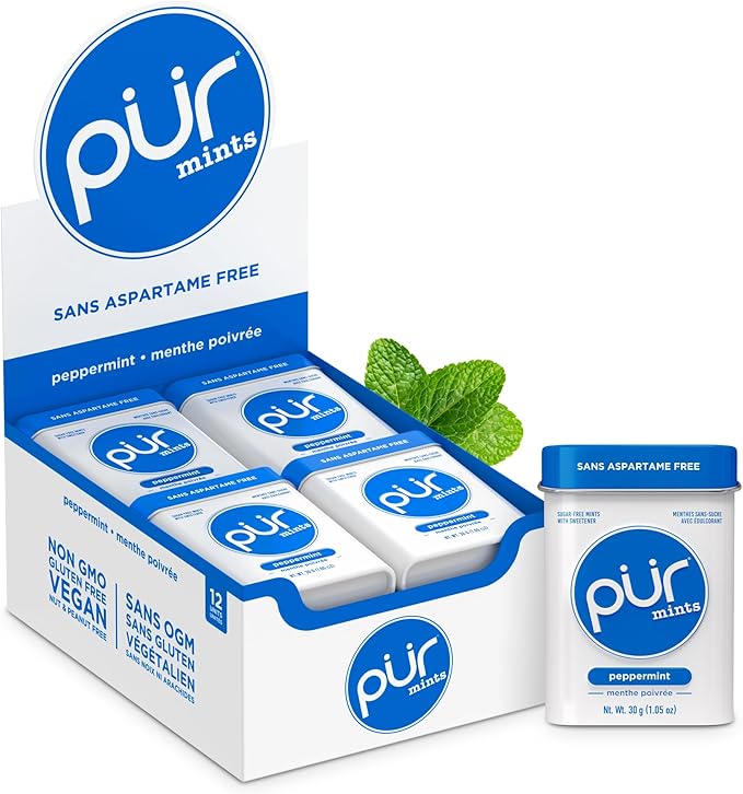 Pur Mints Peppermint Tin (Pack of 12)