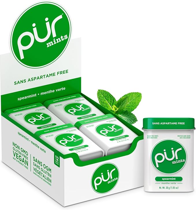 Pur Mints Spearmint Tin (Pack of 12)