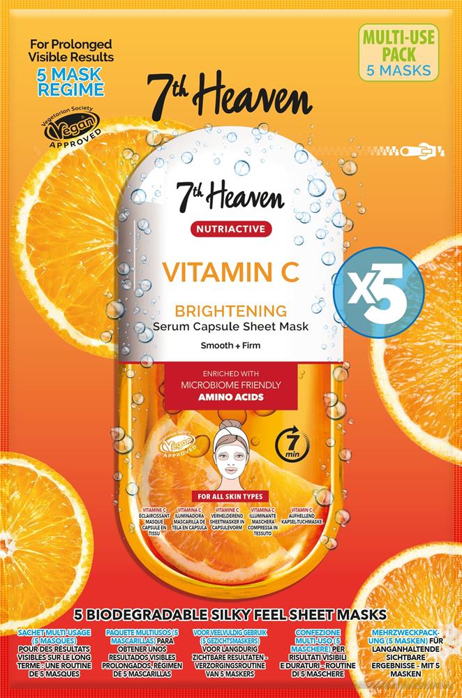 Nutriactive Vitamin C X 5 Face sheet masks